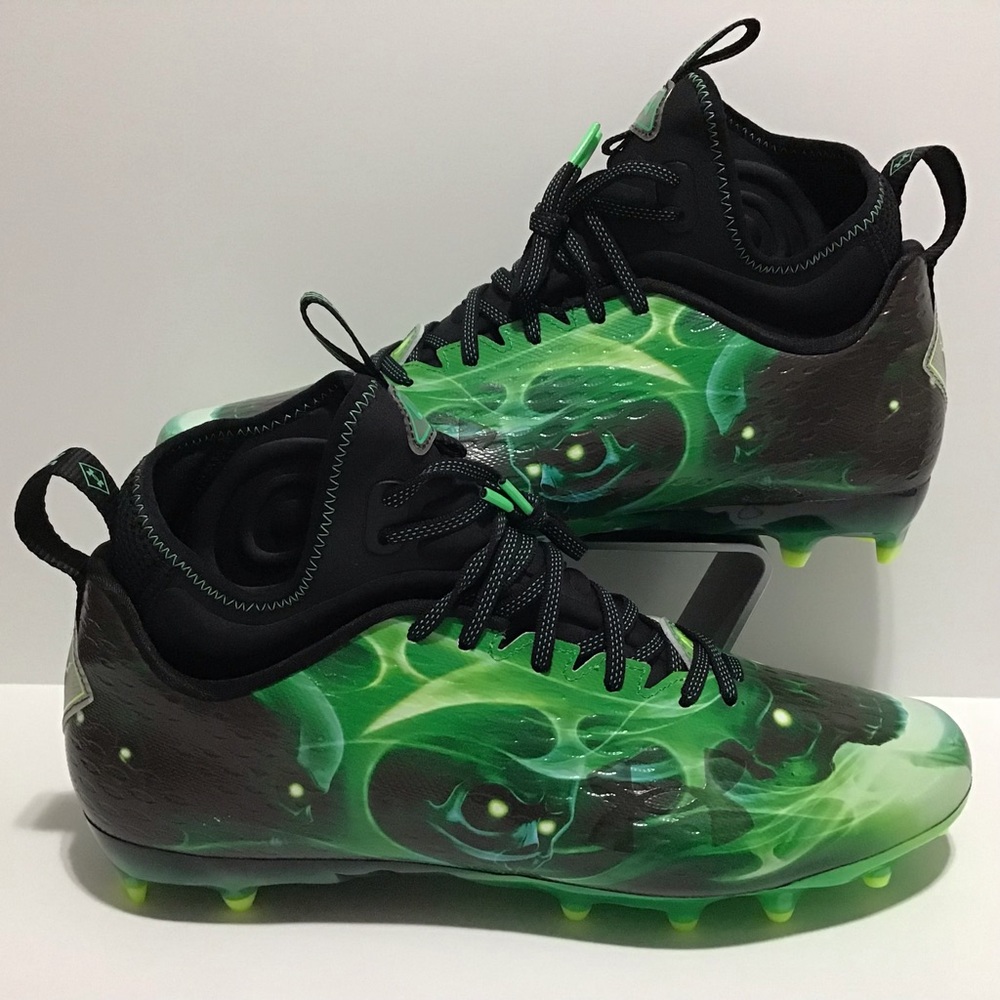 Under Armour Spotlight Lux MC LE Green Slime Football Cleats Size 12.5 NWOB